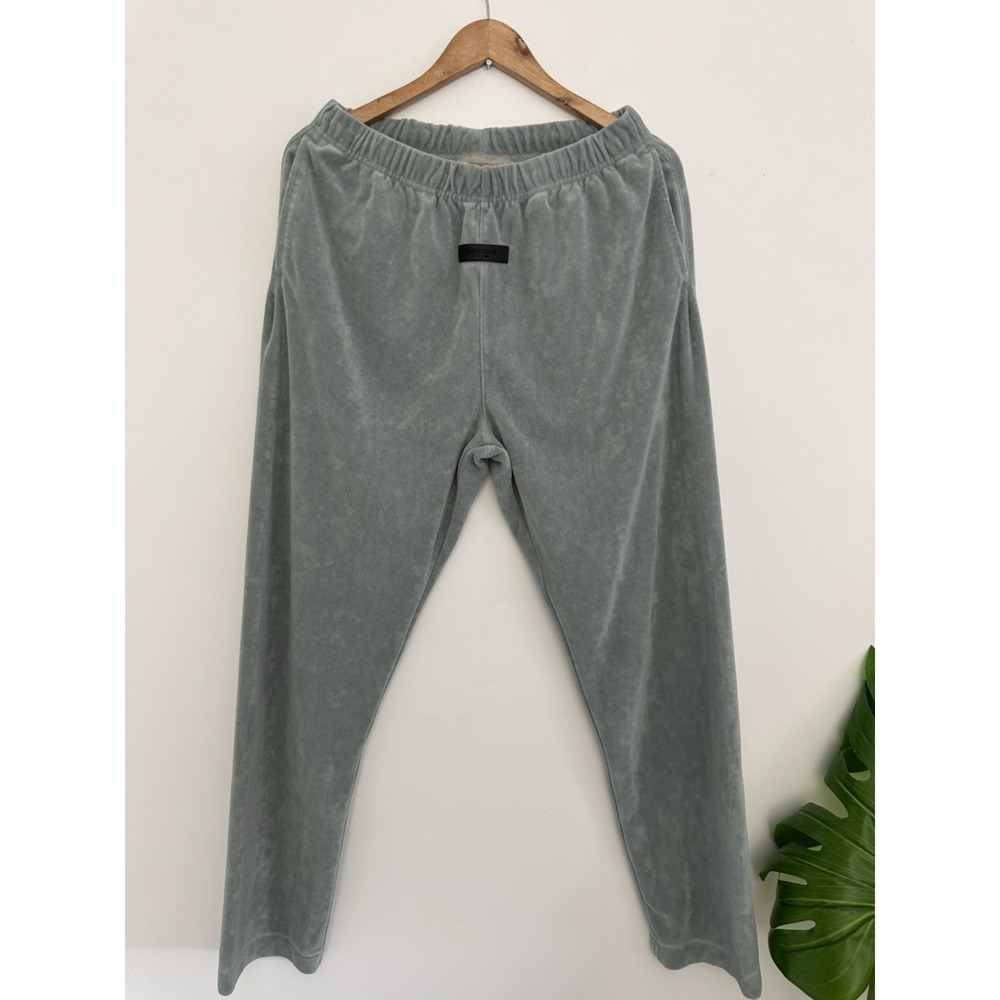 Fear of God Track Pants in Faded Sage Green